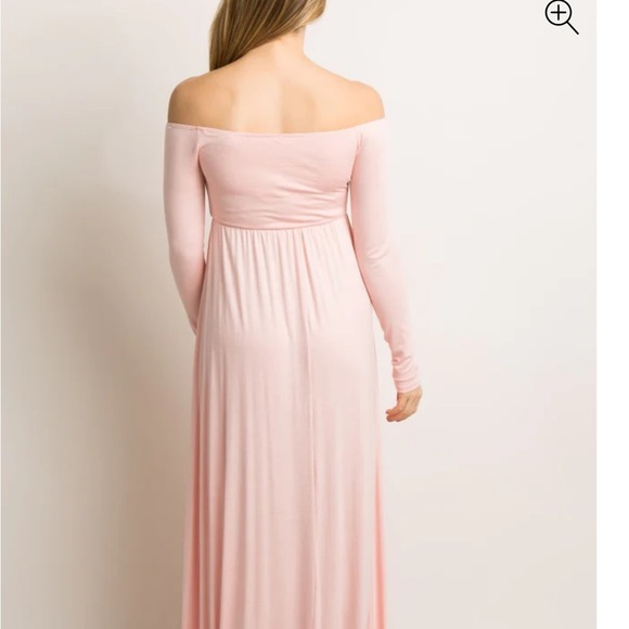 Pinkblush Off-Shoulder Pink Maternity Dress - Picture 4 of 4